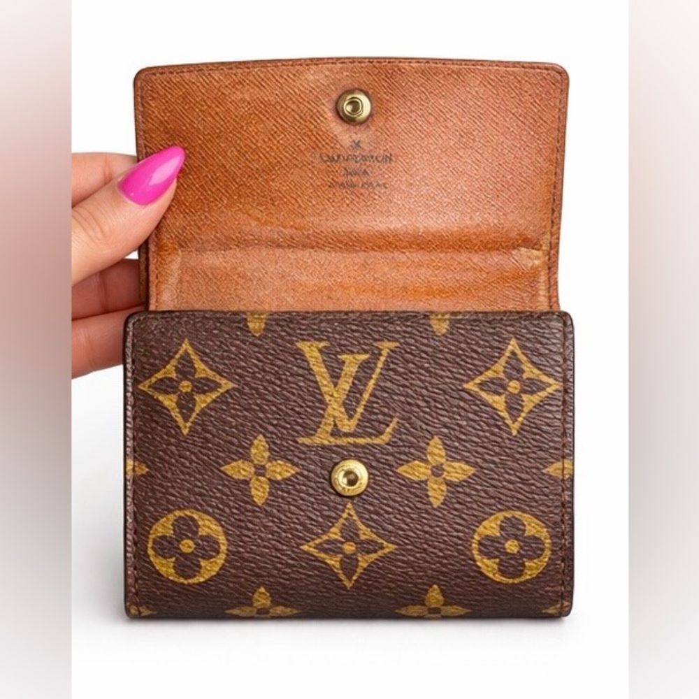 Louis Vuitton Monogram Snap Wallet Vintage Brown Canvas LV Authentic - Picture 2 of 8